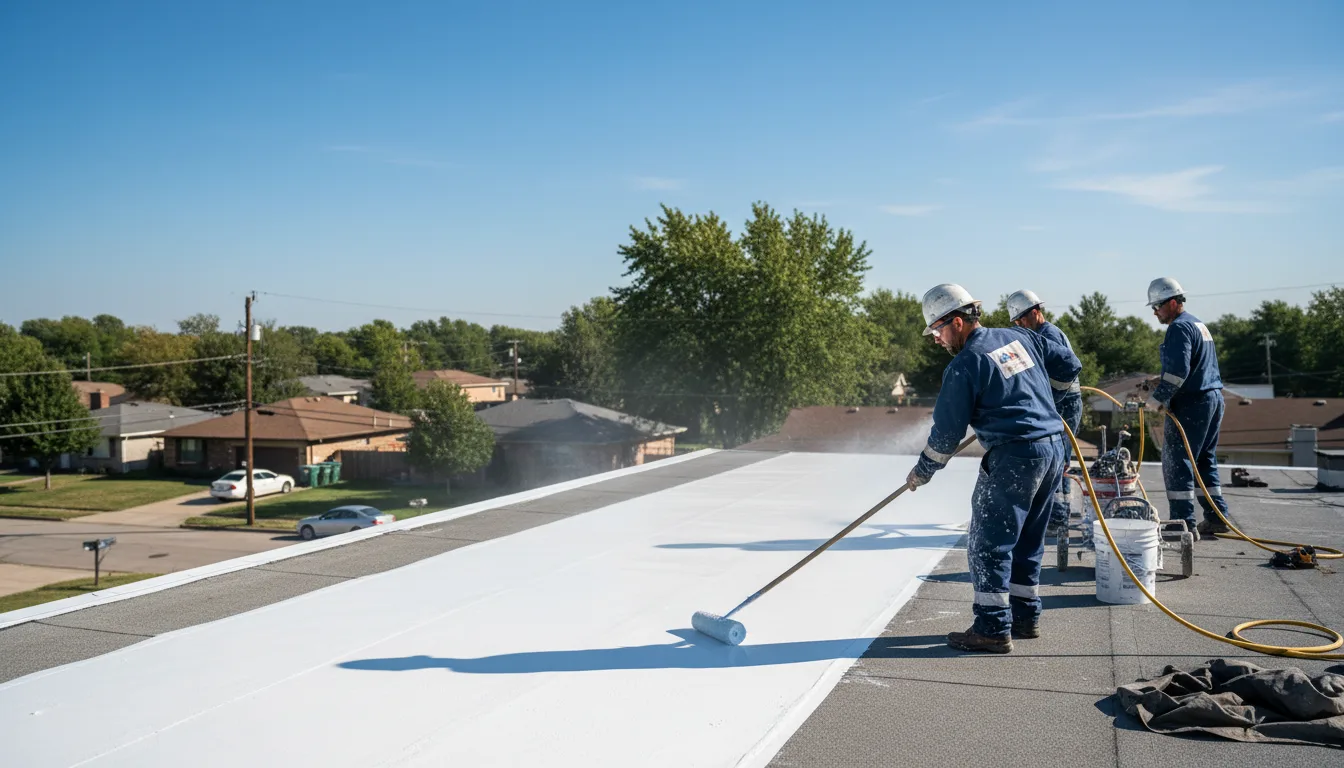 Commercial roof coating in Pauls Valley, OK near me